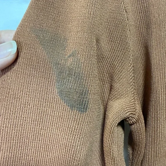 English Factory Mixed Media Mini Dress Brown White Size S NWT MINOR FLAW SEE PHO - Picture 5 of 7